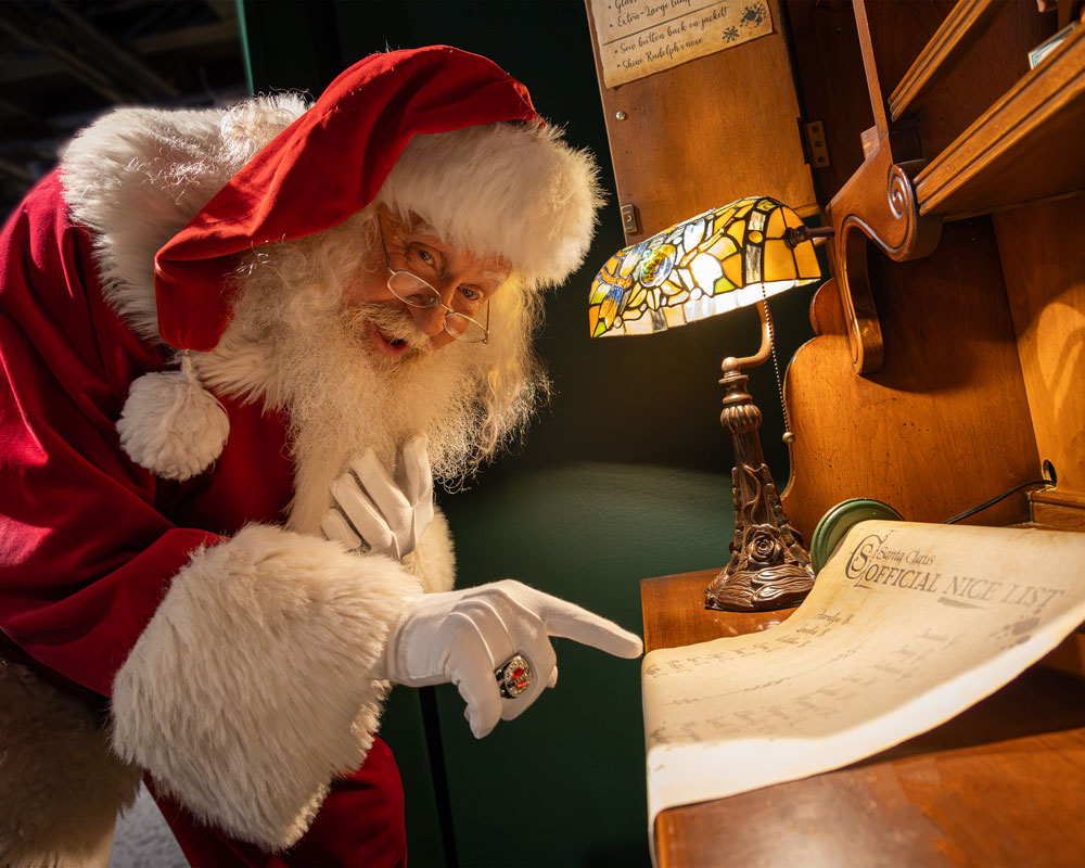 Santa checking his Nice list.